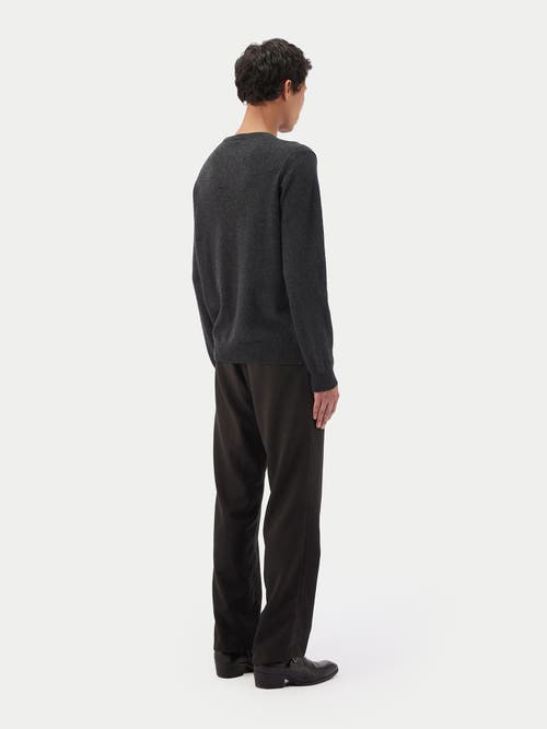 Shop Gobi Cashmere Crew Neck Sweater In Charcoal