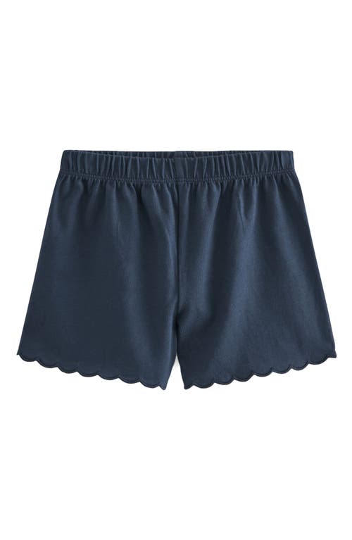 Shop Next Kids' 3-pack Scallop Cotton Shorts In Pink Navy White