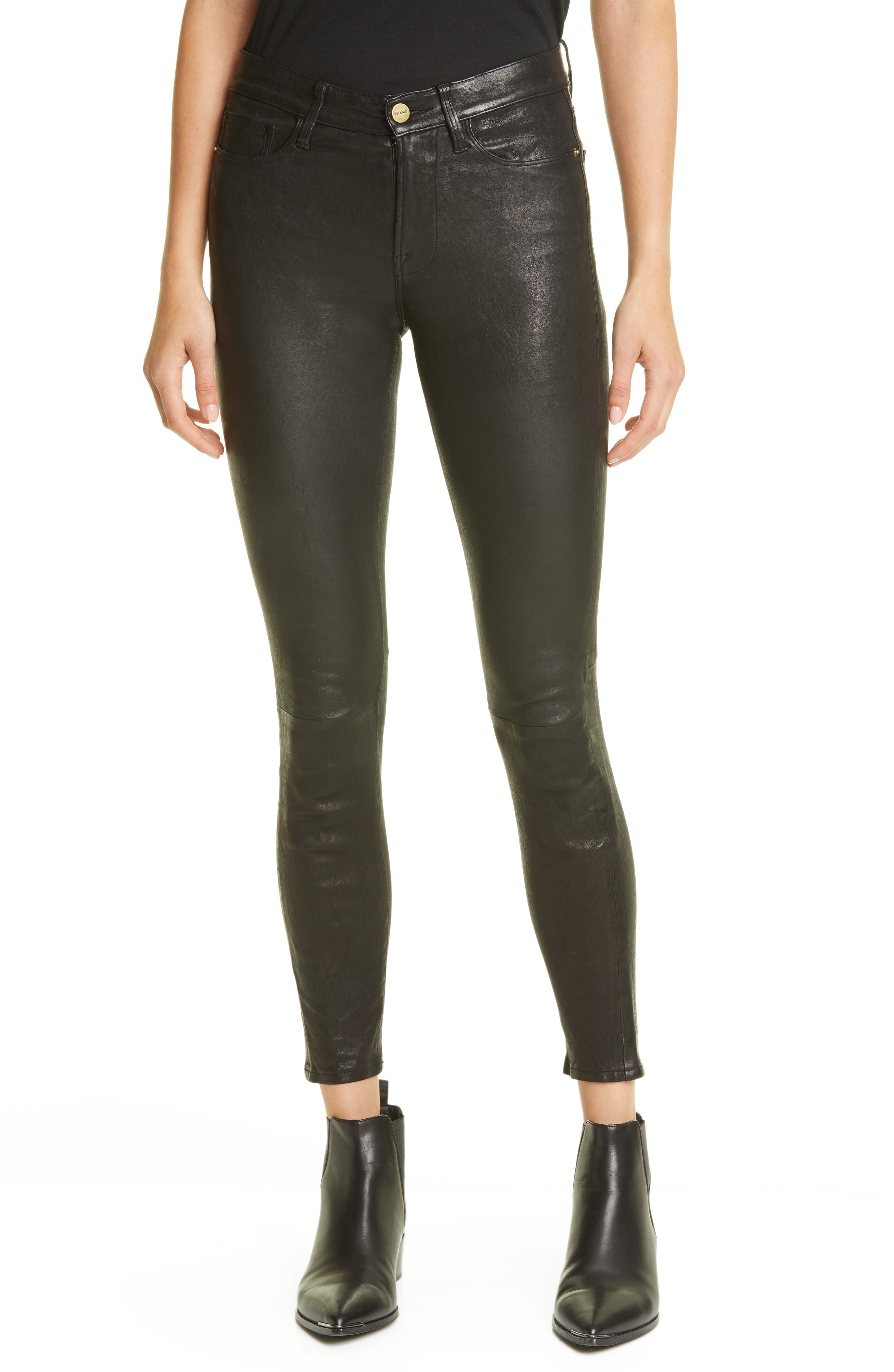 frame leather pants