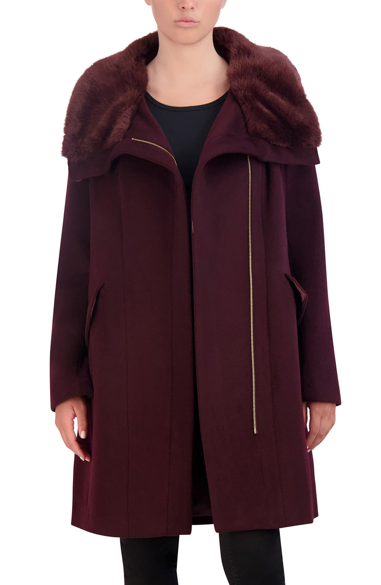 cole haan asymmetrical coat