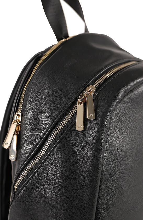 Shop Little Unicorn Faux Leather Diaper Backpack In Black
