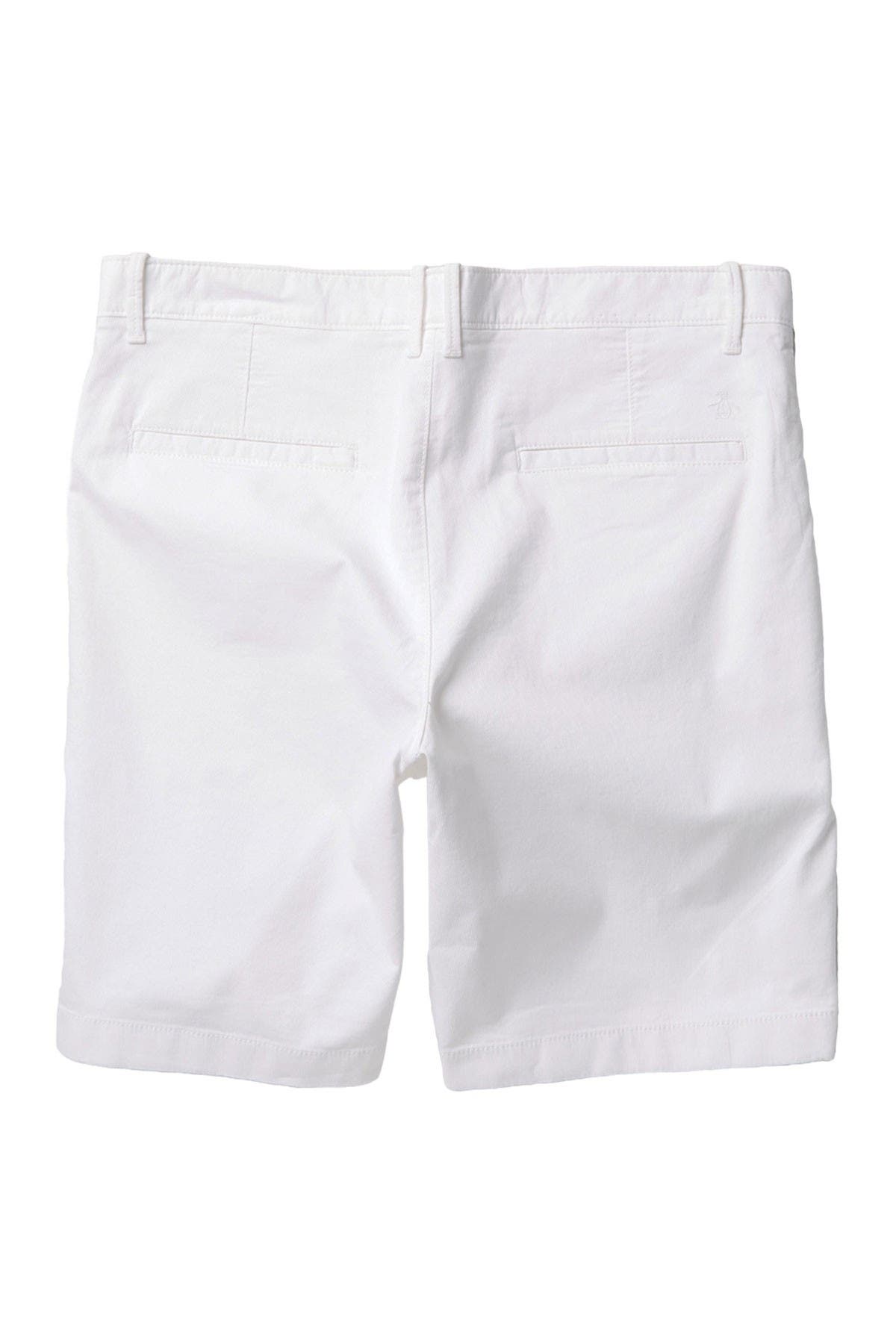 Original Penguin Bedford 9" Stretch Cotton Shorts In Open White8
