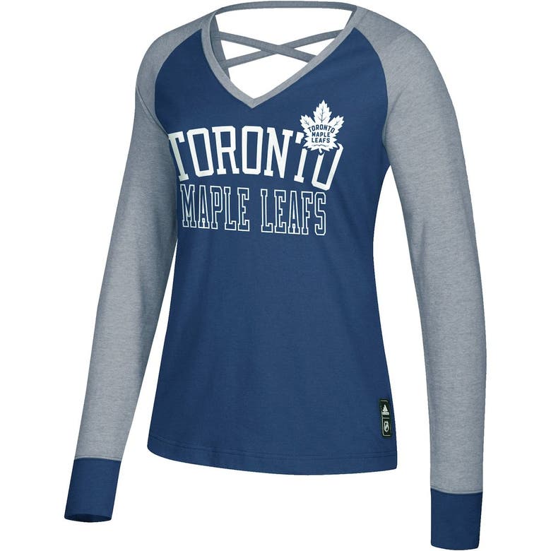 límite honor Final Adidas Originals Adidas Blue Toronto Maple Leafs Contrast Long Sleeve  T-shirt | ModeSens