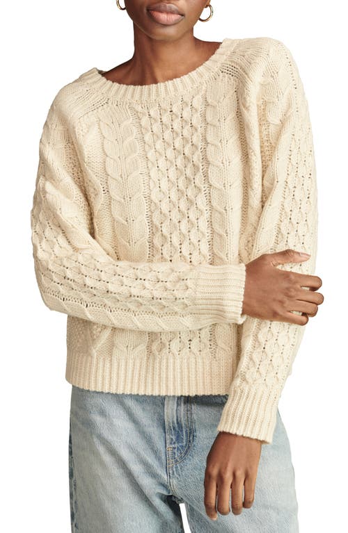 LUCKY BRAND LUCKY BRAND CABLE STITCH CREWNECK SWEATER 