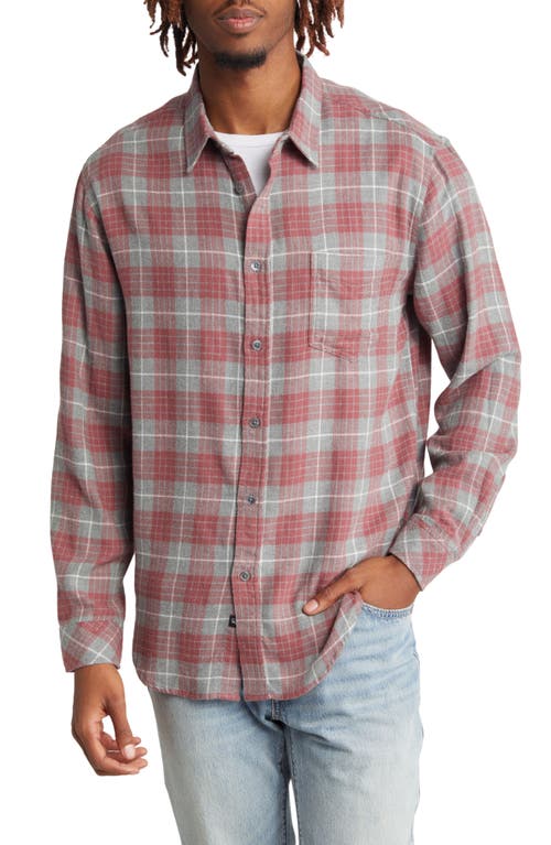 Rails Lennox Relaxed Fit Plaid Cotton Blend Button-Up Shirt in Barn Steel Dove