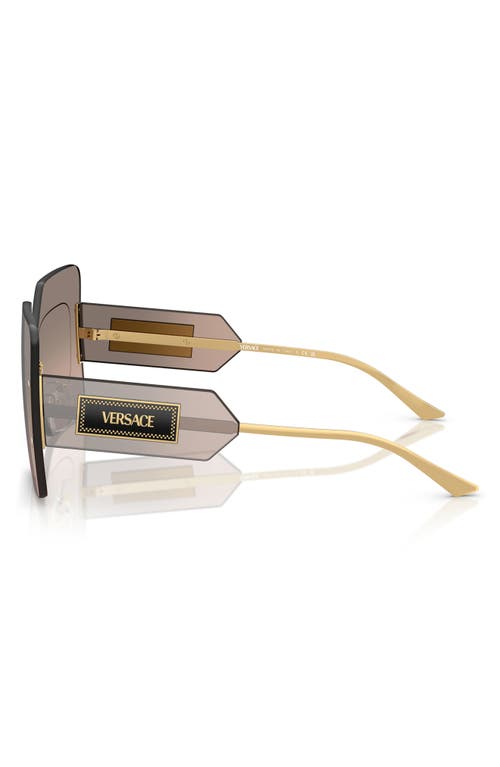 Versace 42mm Square Sunglasses In Grey Mirror