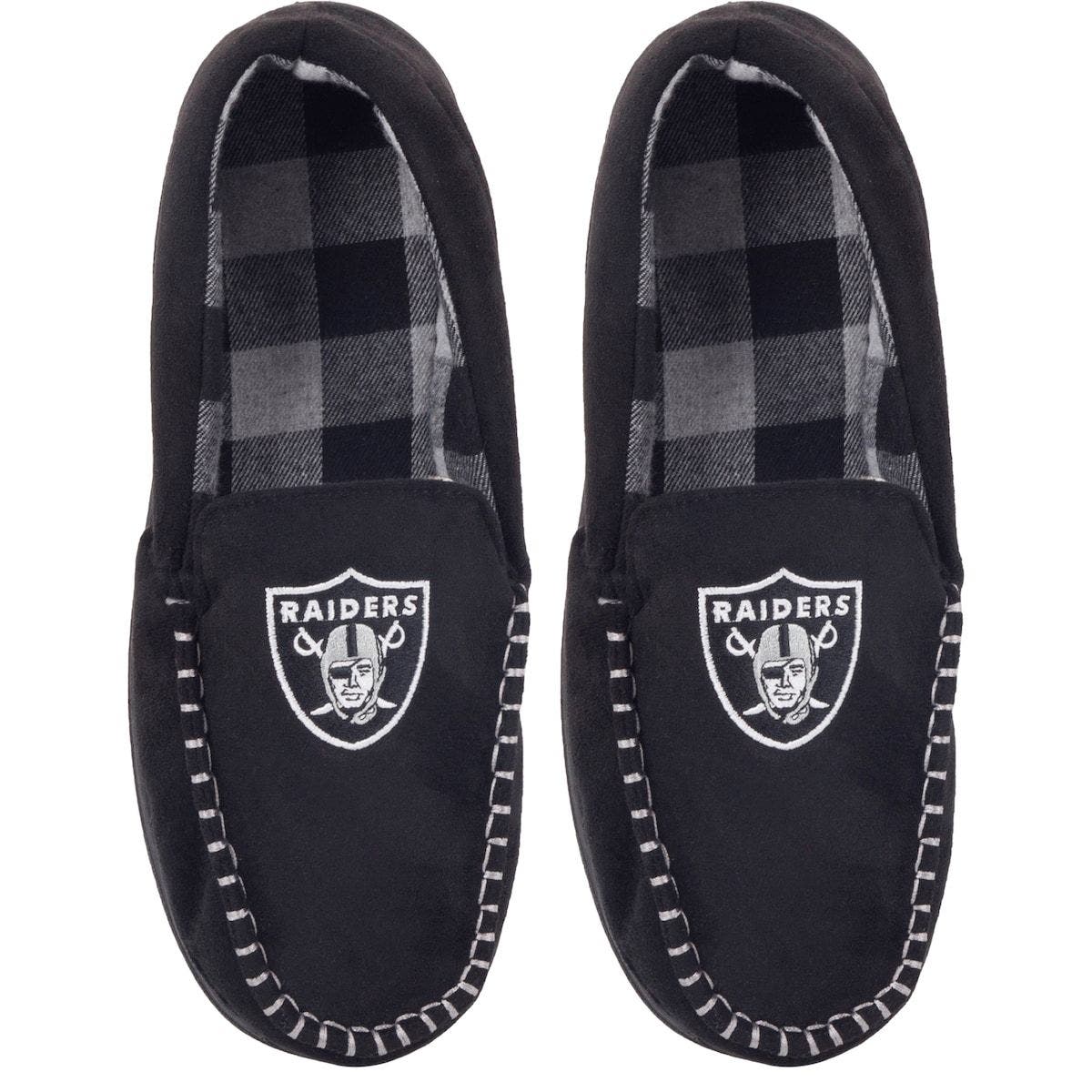 Oakland Raiders Slippers Team Colors Big Logo NEW Two Toned House shoes BLG 