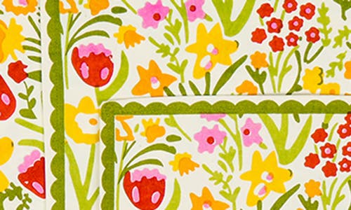 Tiramisu Set Of 4 Cotton Placemats In Yellow Floral