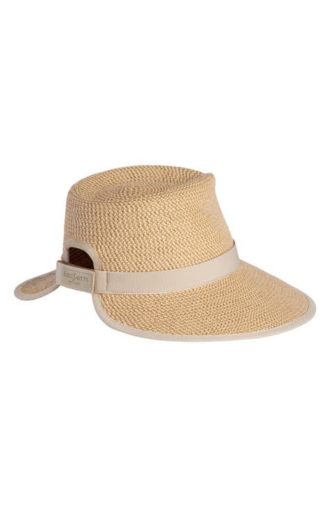 Nice Visors Handmade Hollow Hat Cowboy Hat with Brim and Raised Edge  Papyrus Beach Hat Hat Woman Beach Bag