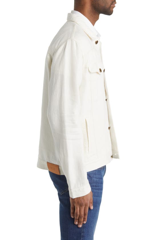 Billy Reid Linen Trucker Jacket In Natural ModeSens