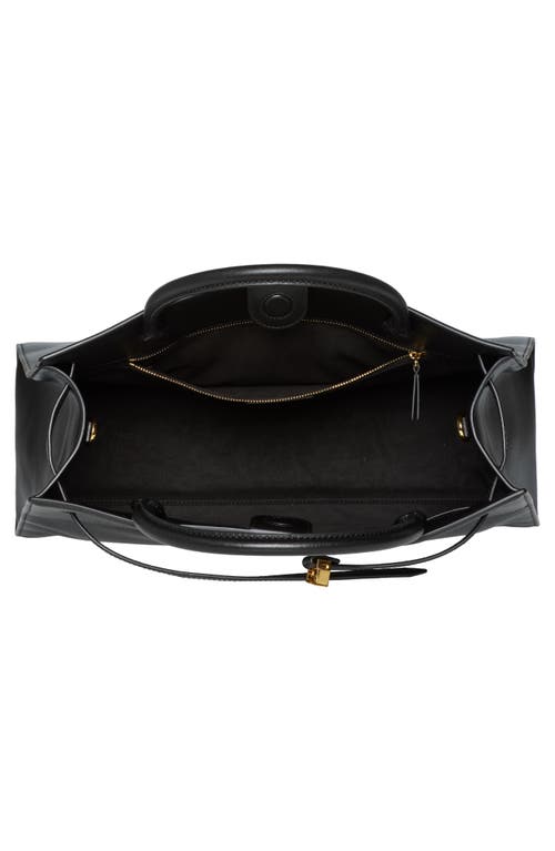Veronica Beard Dash Large Leather Crossbody Bag In Black