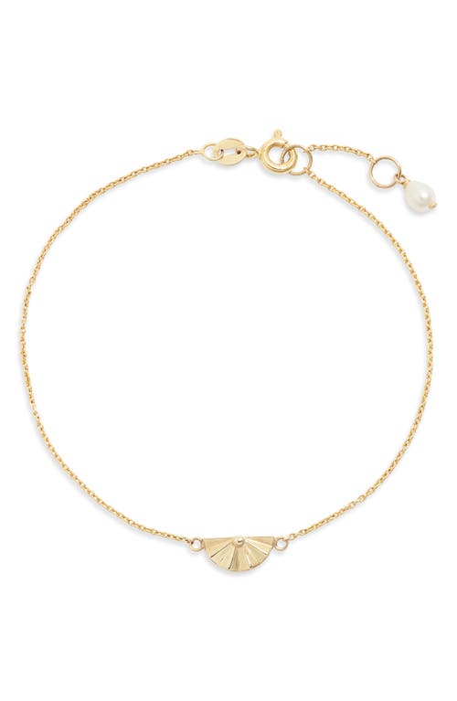 Poppy Finch Sunrise Pendant Bracelet in Gold at Nordstrom, Size 7