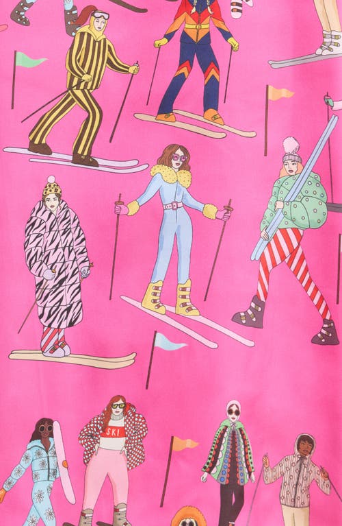 Shop Karen Mabon Skiers Satin Pajamas In Pink