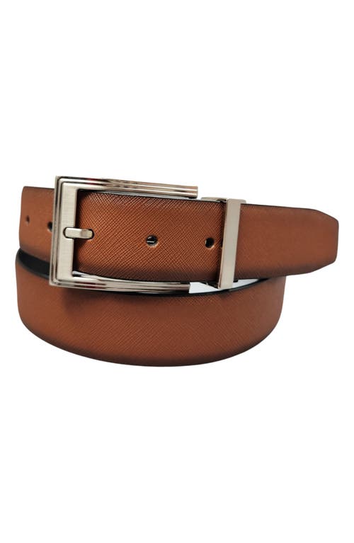 Shop Bosca Reversible Smooth Leather Belt In Tan/blak