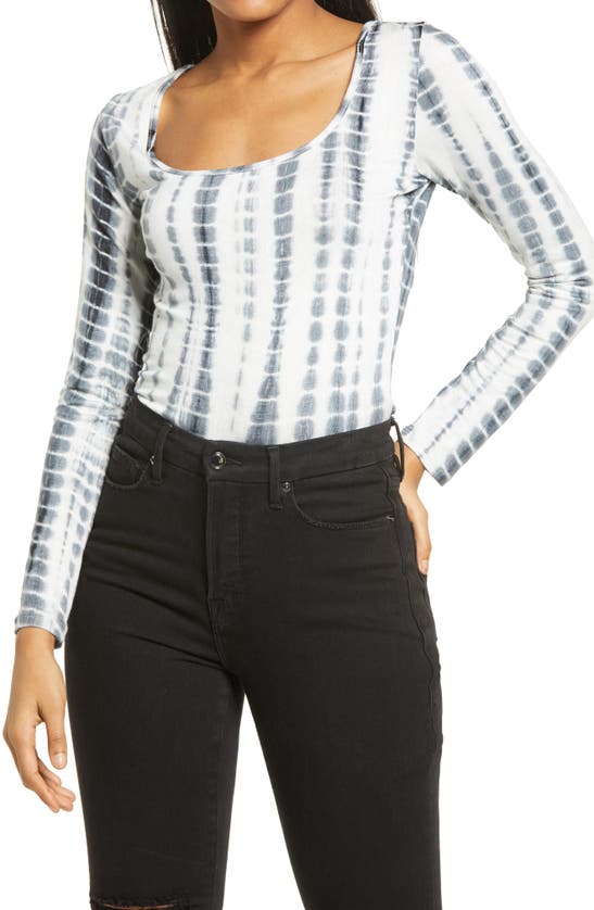 KENDALL + KYLIE BACK CUTOUT TIE DYE TOP,SS21-129