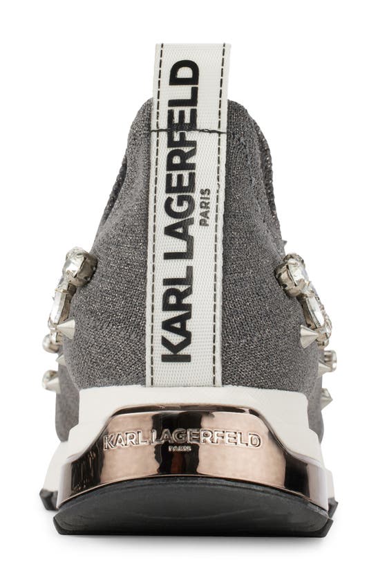 Shop Karl Lagerfeld Paris Malna Sneaker In Dk Silver