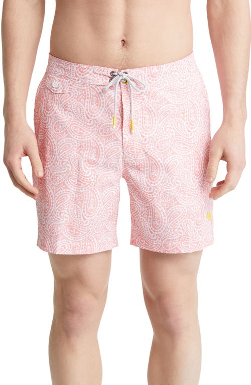 Tommy Bahama Rialto Paisley Swim Trunks in Shell Rossa at Nordstrom, Size Medium