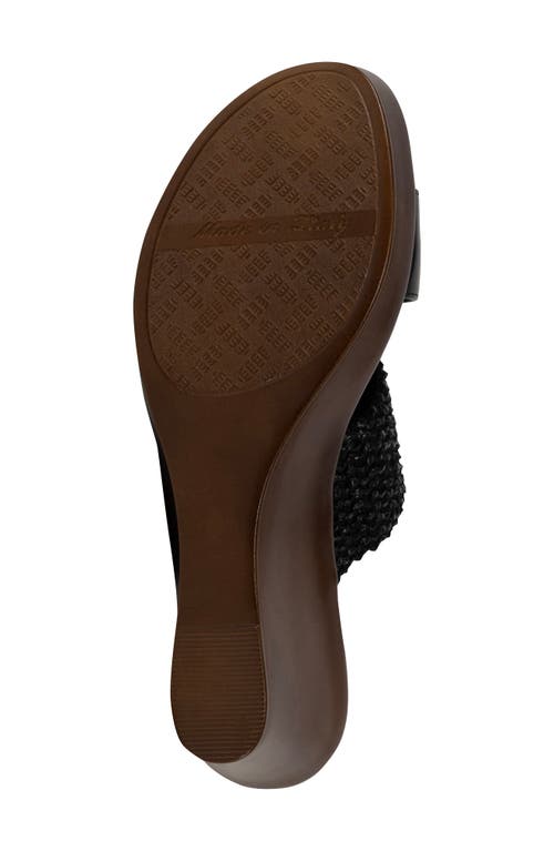 Italian Shoemakers Yamari Wedge Sandal In Black