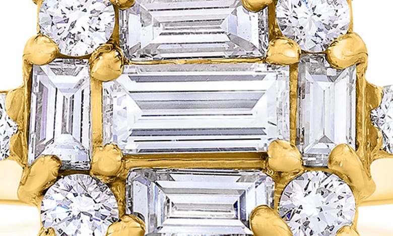 Mindi Mond Clarity Cube Diamond Ring In 18k Yellow Gold