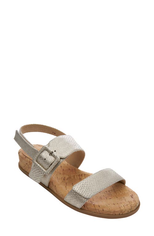 Nelly Wedge Sandal in Off White