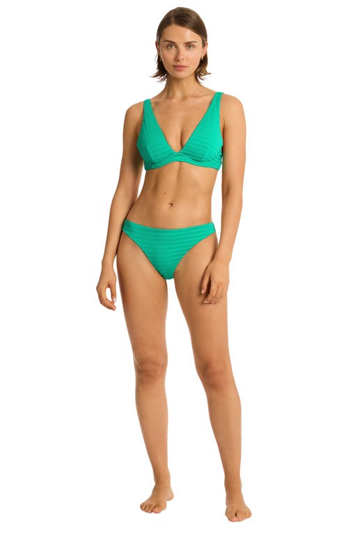 Shop Sea Level Capri Bikini Bottoms In Evergreen