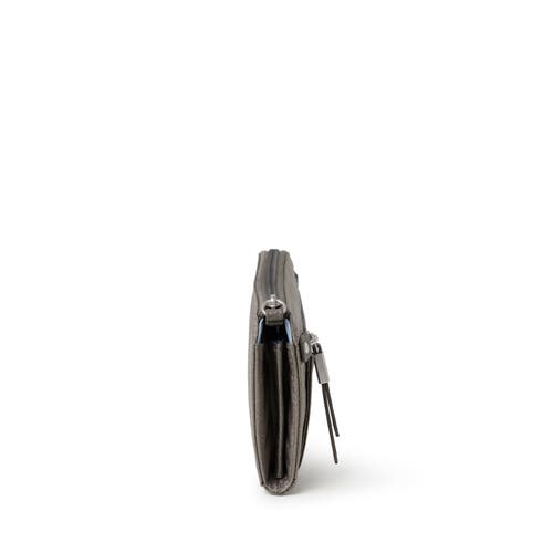 Baggallini Zip Around Rfid Wallet Wristlet In Sterling Shimmer
