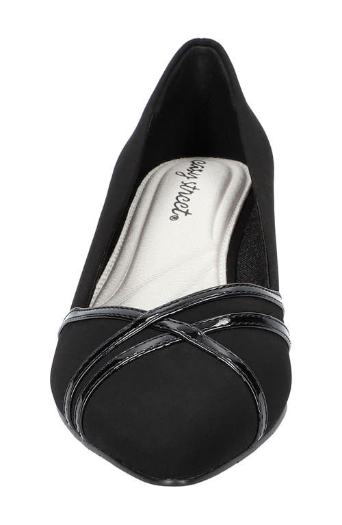 Shop Easy Street Lotus Pointed Toe Pump In Black Lamy