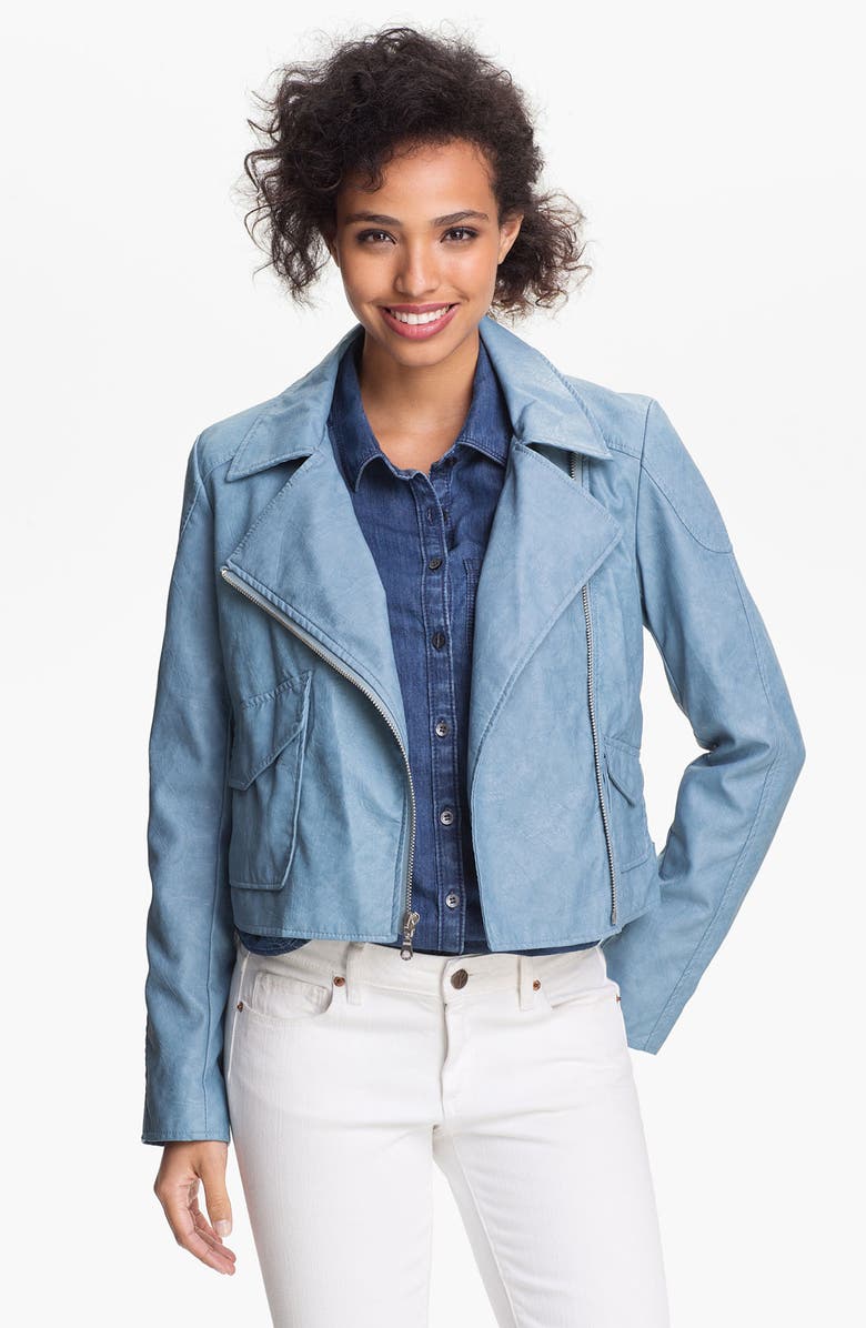 Faux Leather Moto Jacket