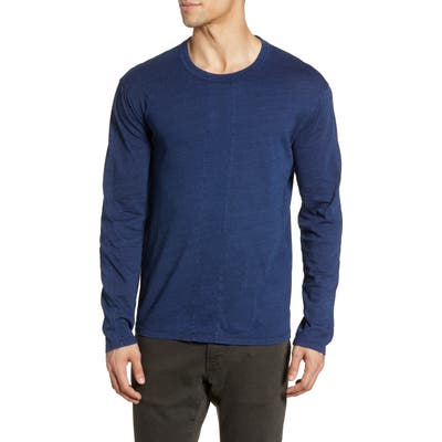 John Varvatos Star Usa Ashbury Seamed Long Sleeve T-Shirt, Blue