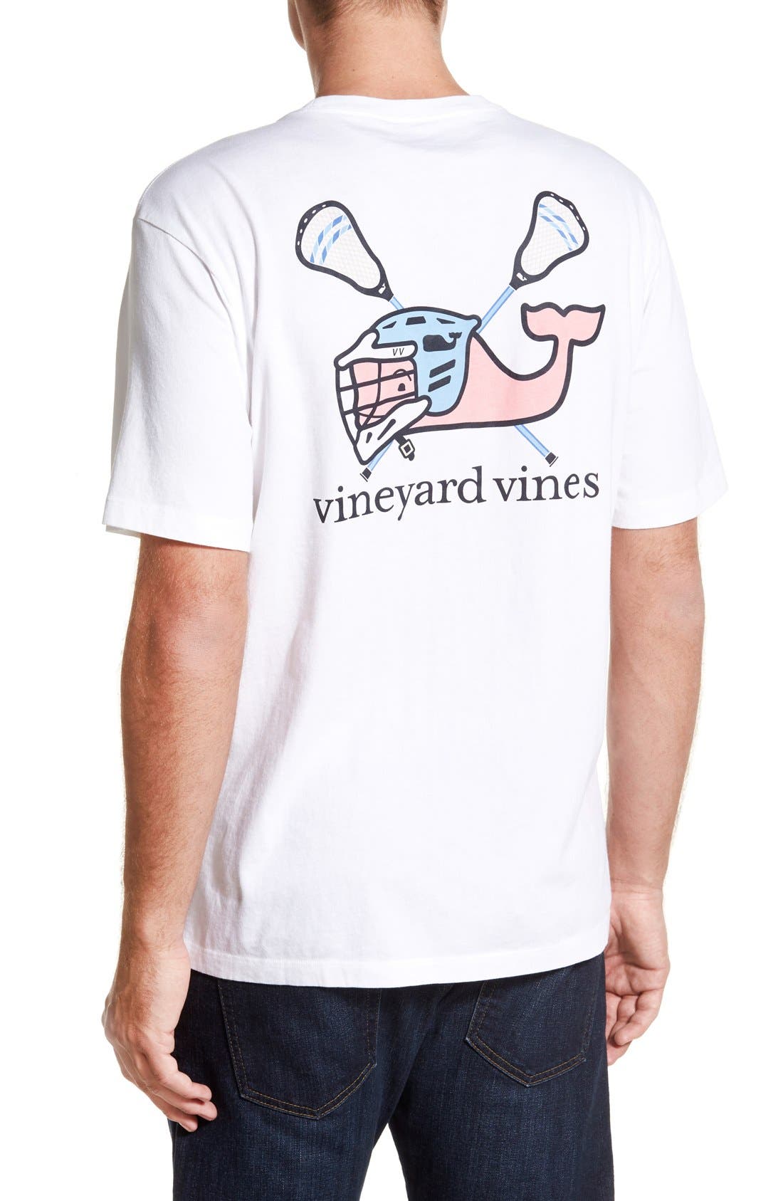 Vineyard Vines 'Helmet Lacrosse Whale' Pima Cotton Graphic TShirt