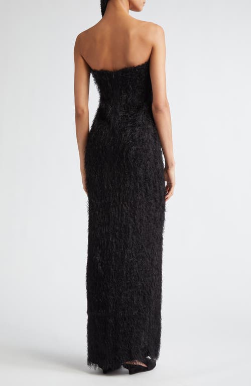 Shop Totême Toteme Strapless Fil Coupé Gown In Black