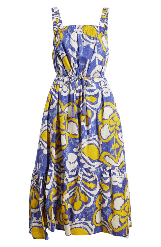 Shop Cleobella Muriel Abstract Print Organic Cotton High-low Sundress In Azores Print