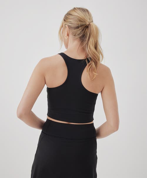 Pact On The Go-to Crop Tank Made With Organic Cotton In Black