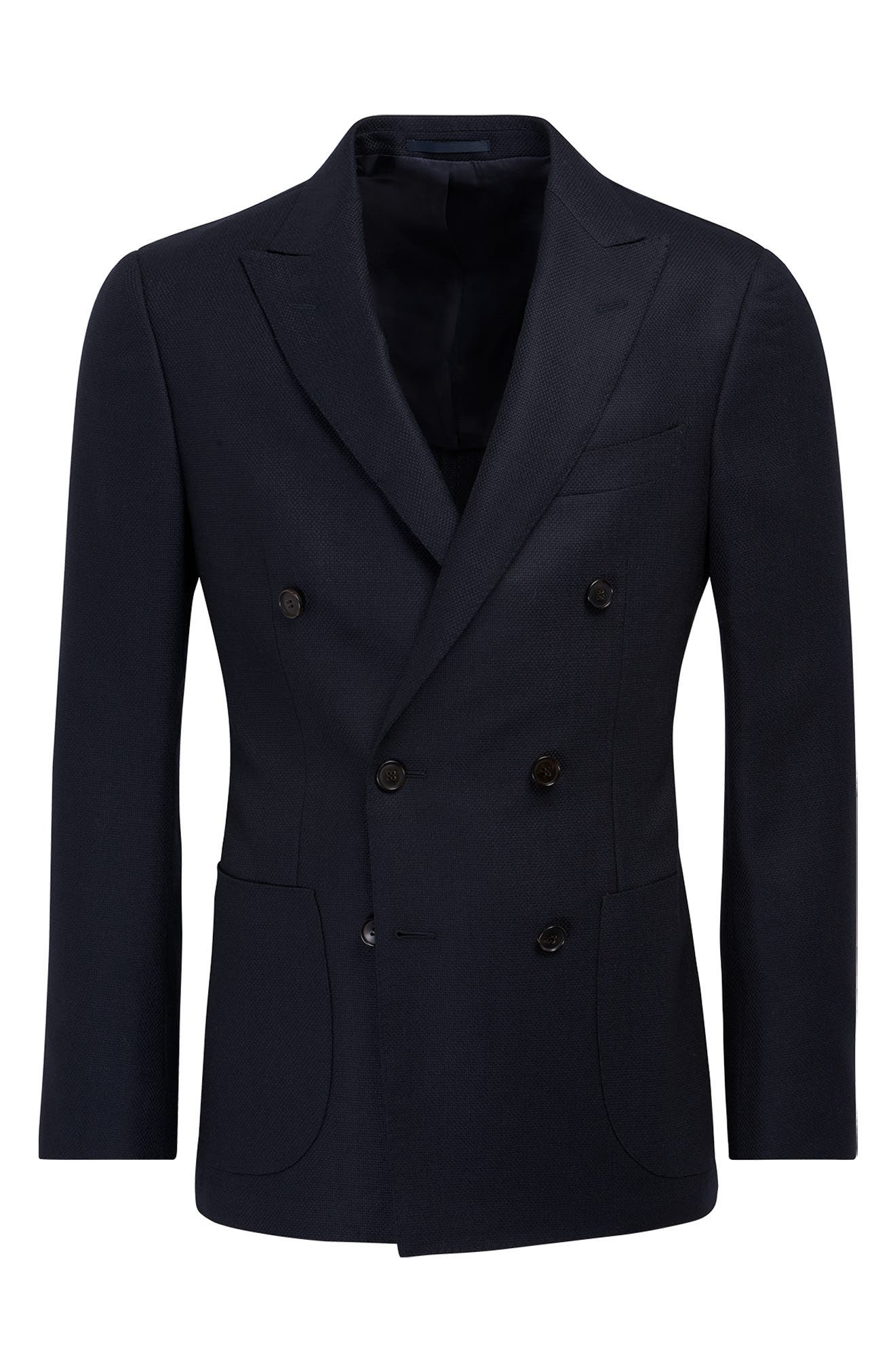 mens black double breasted jacket