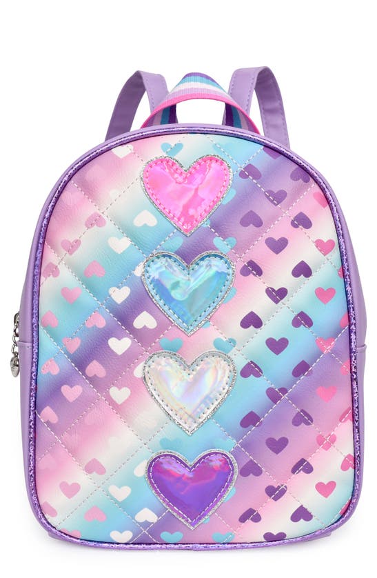 Omg Accessories Kids' Hearts Mini Backpack In Brown
