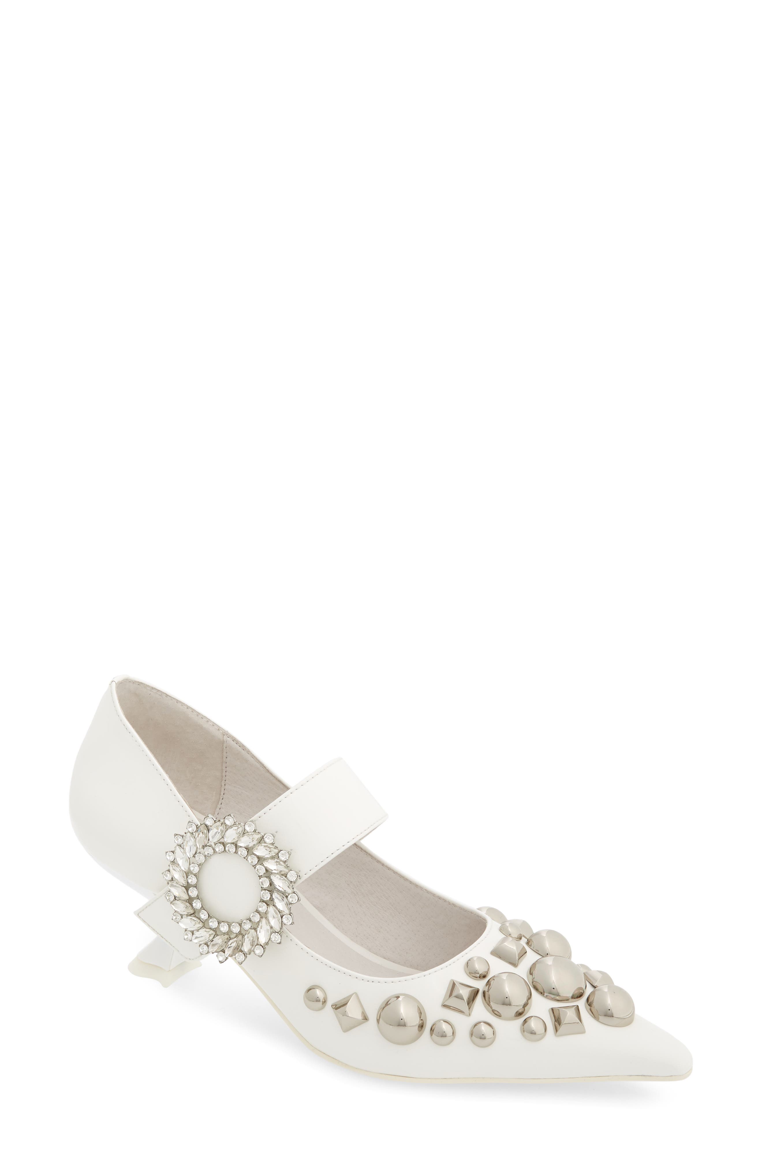 Jeffrey Campbell Otelia Crystal Embellished Pump, White