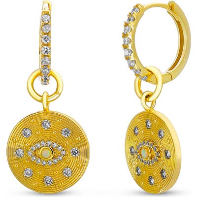 Lesa Michele Evil Eye Drop Earrings