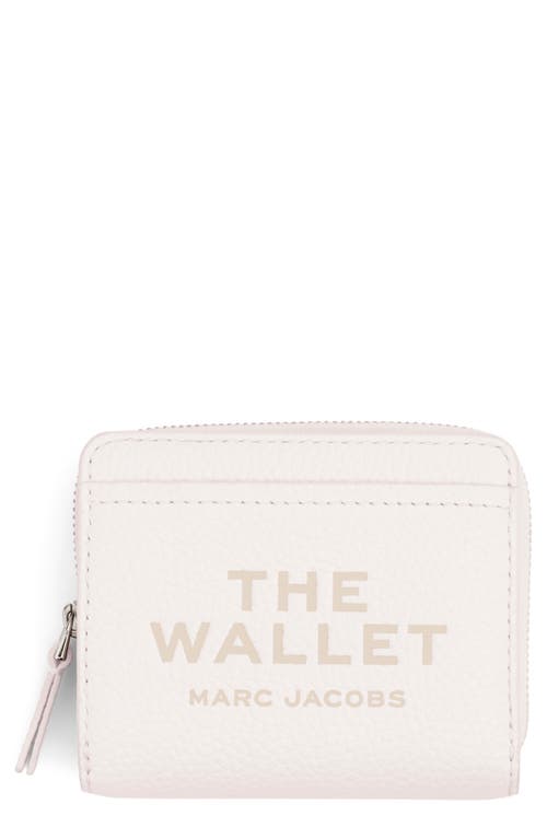 Shop Marc Jacobs The Mini Leather Compact Wallet In Cotton