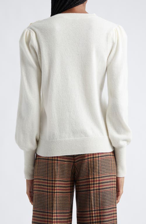 Veronica Beard Nelia Cashmere Sweater In Ivory