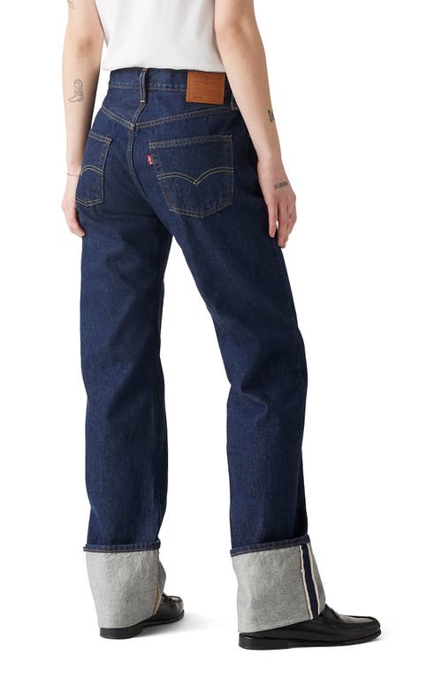 Shop Levi's 501® '90s Cuffed Relaxed Straight Leg Selvedge Jeans In Rinsey Rinse Selvedge