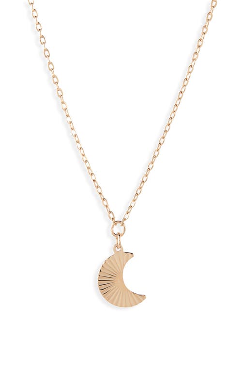 Bony Levy 14K Gold Moon Pendant Necklace in 14K Yellow Gold at Nordstrom, Size 18