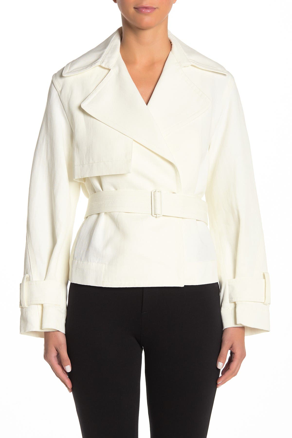 vince cropped lapel jacket