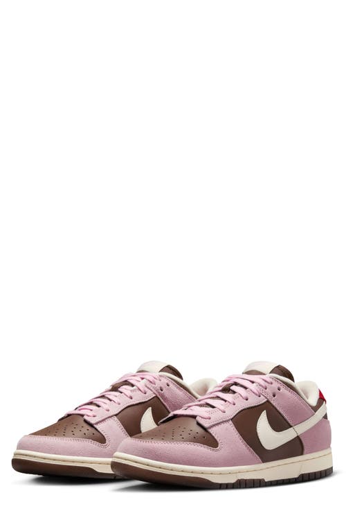 Shop Nike Dunk Low Basketball Sneaker In Cacao Wow/ivory/pink