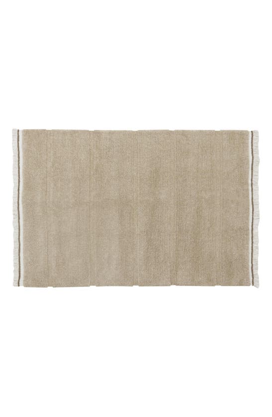 Lorena Canals Steppe Woolable Washable Wool Rug In Brown Tones
