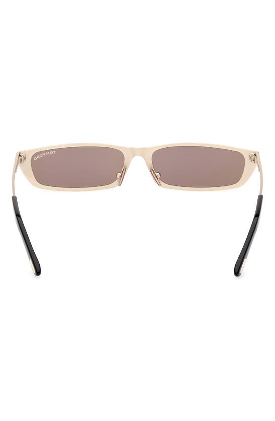 Shop Tom Ford 59mm Mirror Rectangular Sunglasses In Gold / Brown Mirror