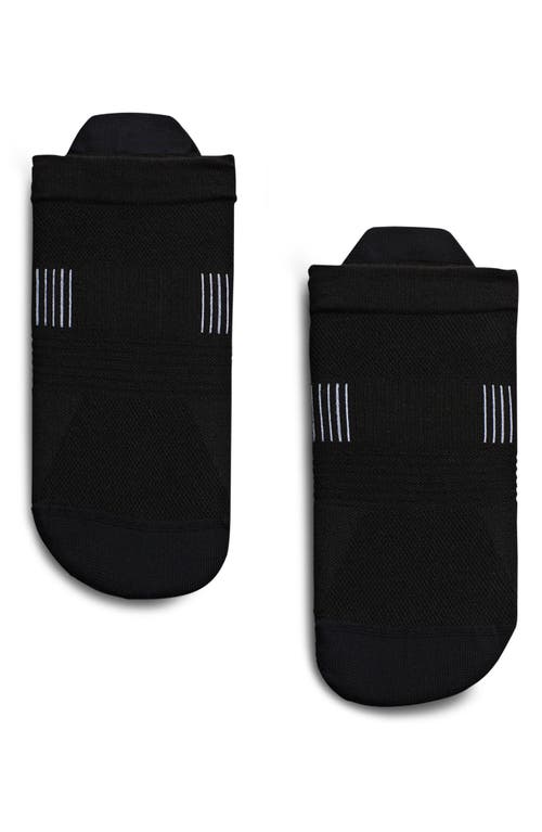 On Ultralight Performance Running No-show Sock In Black/white