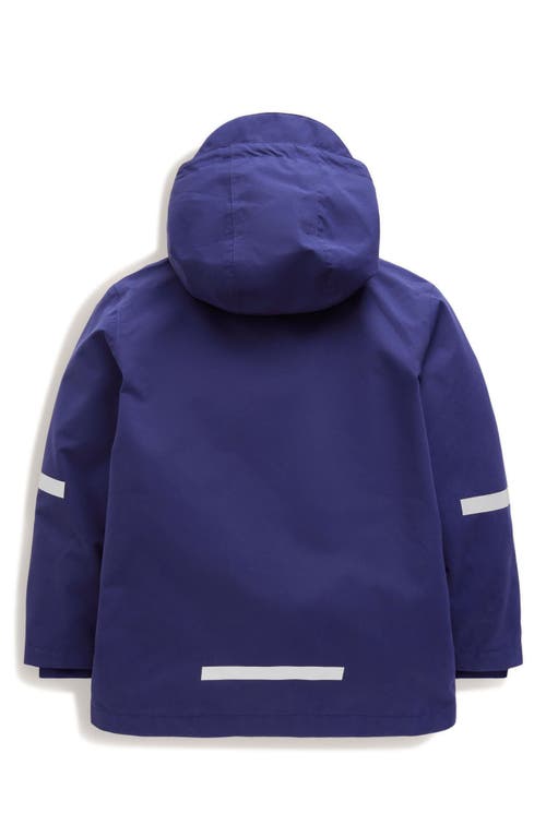 Shop Mini Boden Kids' Waterproof Fisherman's Hooded Rain Jacket In College Navy