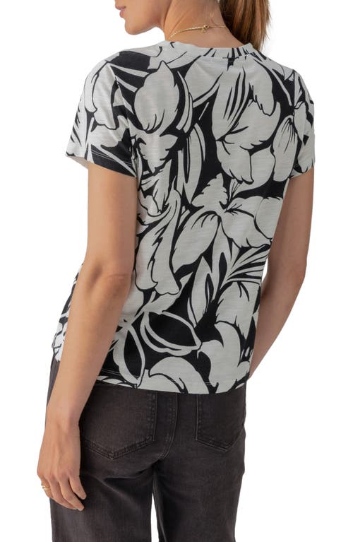 Shop Sanctuary The Perfect Geo Print Cotton Blend Knit Top In Palm Noir