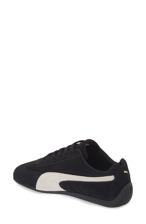 Puma 'speedcat' Black Sneakers With Logo Print On The Side And Logo Lettering On The Side In Black- White