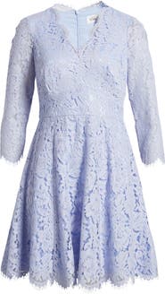 Eliza j bell sleeve lace outlet fit & flare dress